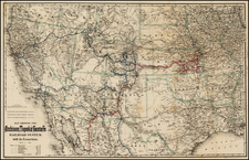 Texas, Plains, Southwest, Rocky Mountains and California Map By G.W.  & C.B. Colton