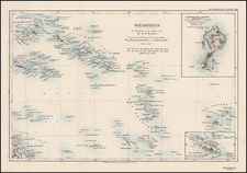 Australia & Oceania, Oceania and Other Pacific Islands Map By Royal Geographical Journal