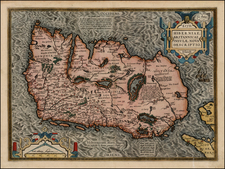 Ireland Map By Abraham Ortelius