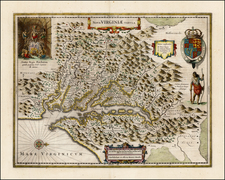 Mid-Atlantic and Southeast Map By Henricus Hondius