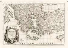 Turkey, Turkey & Asia Minor, Balearic Islands and Greece Map By Jean-Claude Dezauche