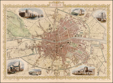 Ireland Map By John Tallis