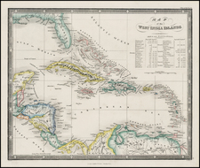 Caribbean Map By James Wyld