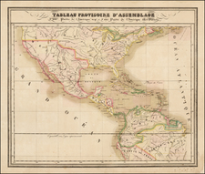 United States, Mexico, Central America and South America Map By Philippe Marie Vandermaelen