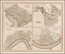 Mid-Atlantic, South and Midwest Map By Thomas Gamaliel Bradford