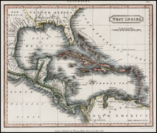 Florida and Caribbean Map By Thomas Kelly