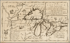 Midwest and Canada Map By Vincenzo Maria Coronelli