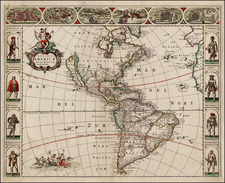 California as an Island and America Map By Frederick De Wit