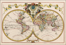 World and World Map By Johannes Covens  &  Cornelis Mortier