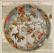 Celestial Maps Map By Nicolas de Fer / Guillaume Danet