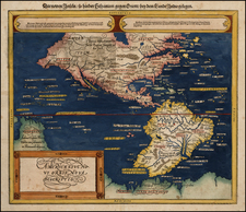 Western Hemisphere, South America and America Map By Sebastian Munster