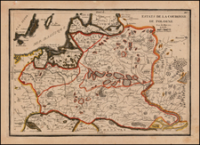 Poland, Russia, Ukraine and Baltic Countries Map By Nicolas de Fer