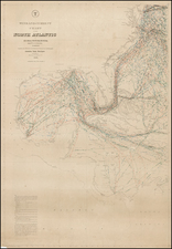 Mid-Atlantic, Florida, Southeast, Caribbean and Central America Map By Matthew Fontaine Maury