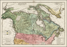 Polar Maps, Alaska, North America and Canada Map By Le Sage