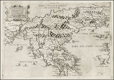 North America, Central America and Pacific Map By Paolo Forlani / Bolognini Zaltieri