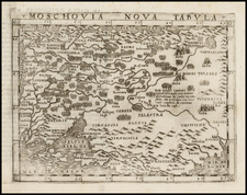 Moschovia Nova Tabula By Giacomo Gastaldi