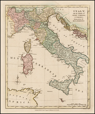 Italy and Balearic Islands Map By Robert Wilkinson