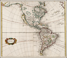 South America and America Map By Robert Morden