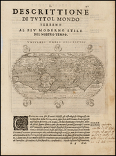 World and World Map By Giovanni Antonio Magini