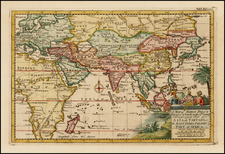 Asia, China, India, Southeast Asia and Central Asia & Caucasus Map By Emanuel Bowen