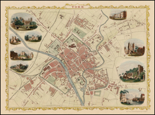 British Isles and British Counties Map By John Tallis