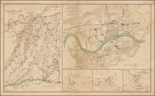 South, Southeast and Texas Map By Julius Bien & Co.