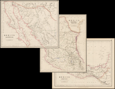 Mexico and Baja California Map By Henry Darwin Rogers  &  Alexander Keith Johnston