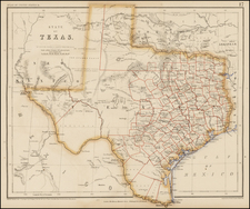 Texas Map By Henry Darwin Rogers  &  Alexander Keith Johnston