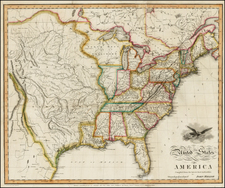 United States Map By John Melish