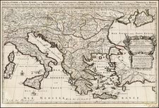 Estats de L'Empire des Turqs en Europe, ou sont les Beglerbeglicz our Gouvernements . . .  By Alexis-Hubert Jaillot