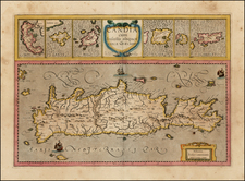 Mediterranean, Balearic Islands and Greece Map By Gerard Mercator