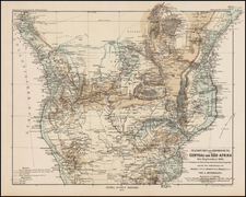 South Africa and East Africa Map By Augustus Herman Petermann