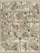 World, World, South America, Europe, British Isles, France, Austria, Poland, Russia, Baltic Countries, Balkans, Italy, Turkey, Mediterranean, Scandinavia, Asia, Asia, Africa, America and Germany Map By Johann Friedrich: Hähn