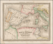 Mediterranean Map By Francesco Marmocchi
