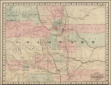 New Rail Road and County Map of Arkansas, Louisiana & Mississippi by George  F. Cram on Kaaterskill Books