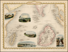 India, Southeast Asia and Other Islands Map By John Tallis