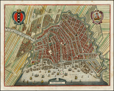 Netherlands Map By Matthaus Merian