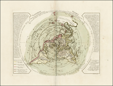 Northern Hemisphere, Polar Maps, Alaska and Canada Map By Philippe Buache