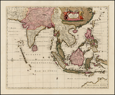 China, India, Southeast Asia, Philippines and Australia & Oceania Map By Frederick De Wit