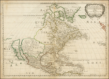 Midwest, North America and California Map By Nicolas Sanson