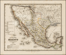 Texas, Southwest, Rocky Mountains, Mexico and California Map By Joseph Meyer / Carl Radefeld