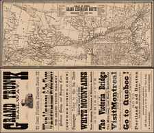 New England, Midwest and Canada Map By Grand Trunk Railway