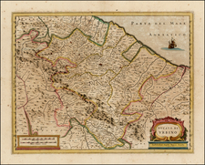 Italy Map By Henricus Hondius