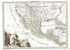 Southwest, Rocky Mountains, Mexico and California Map By Conrad Malte-Brun