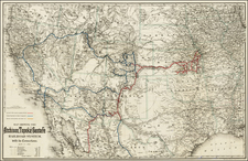 Texas, Plains, Southwest, Rocky Mountains and California Map By G.W.  & C.B. Colton