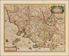 Italy Map By Henricus Hondius