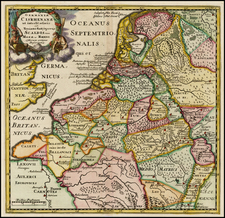 Netherlands and Germany Map By Philipp Clüver