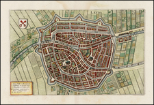 Netherlands Map By Matthaeus Merian