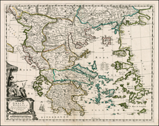 Turkey, Balearic Islands and Greece Map By Nicolas Sanson