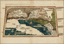 Balkans and Italy Map By Claudius Ptolemy / Lienhart Holle